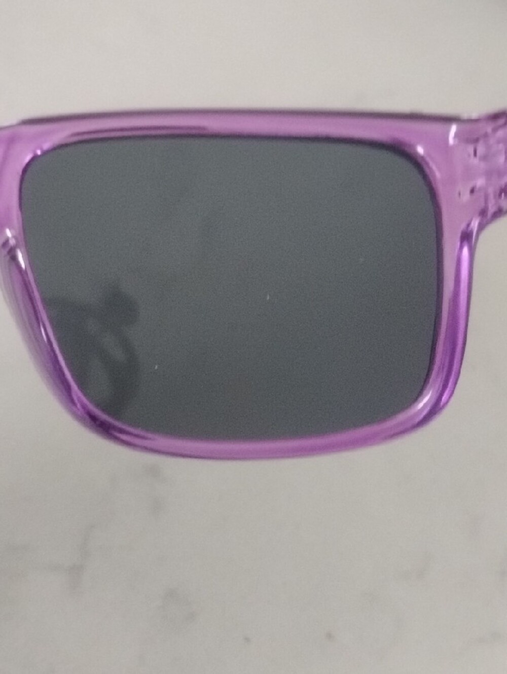 Oakley Purple Transparent Holbrook Sunglasses with Black Lenses - Picture 6 of 11